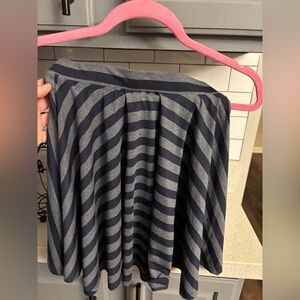 Striped Navy and Gray Women's Skirt by Uniqlo, NWT